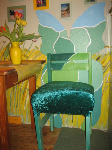 living room wall mural
