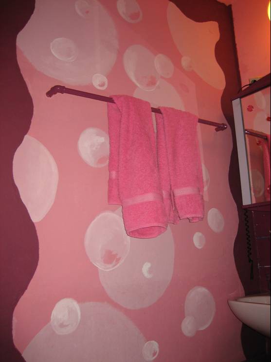 living room wall mural